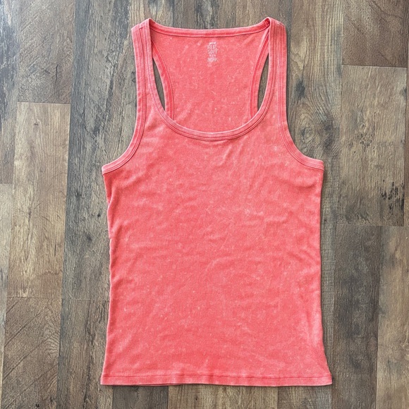 aerie Tops - Aerie Real Soft Orange Ribbed Tank Top